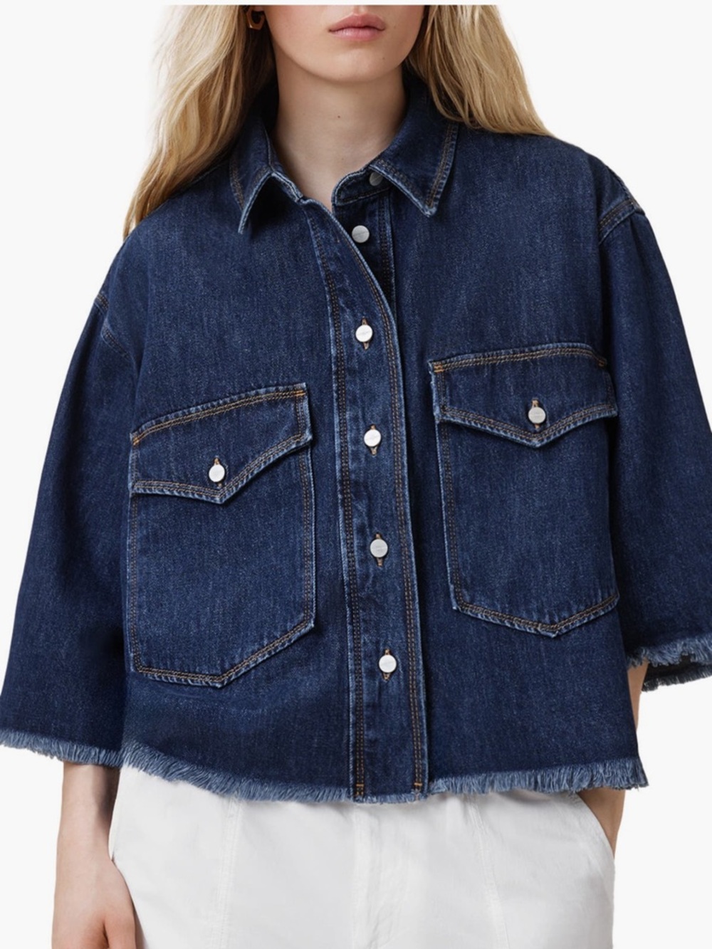 All Saints Faye Denim Shirt  - Large - Like New